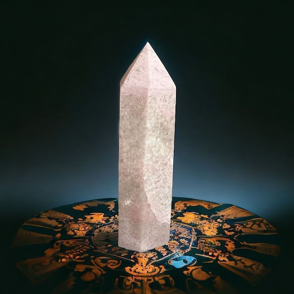Pink Opal‎ Crystal Tower Meditation Healing Stone